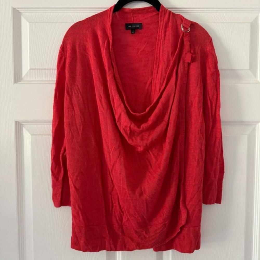 The limited red scoop neck sweater